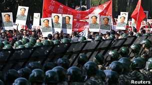 中国各地的反日示威抗议