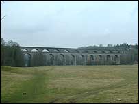 Chirk Aqueduct(later rail viaduct behind) 
