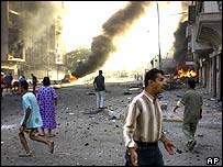 Bağdat'ta bir patlama sonrası görüntü