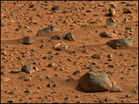 Rochas na superfície de Marte