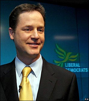 Nick Clegg at the Liberal Democrats' manifesto launch