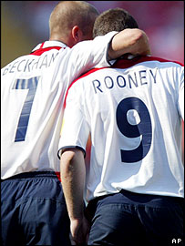 David Beckham a Wayne Rooney