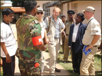 Monitors in Vavuniya after a blast