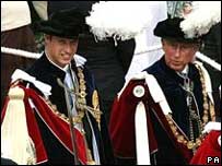 O príncipe William e o Príncipe Charles