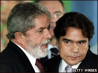 O presidente Luiz Inácio Lula da Silva e o ministro da Saúde, José Ramos Temporão