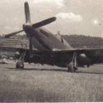 P51 Mustang of 260 Squadron at a landing field in Italy.