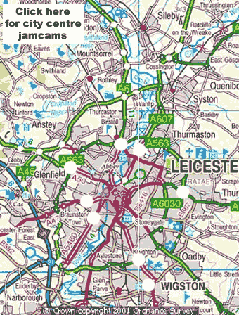 Leicester jamcams map