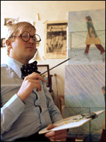 David Hockney painting