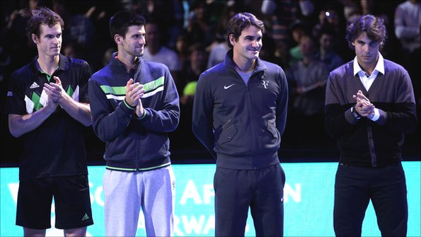 Andy Murray, Novak Djokovic, Roger Federer and Rafael Nadal