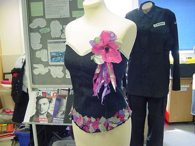 Pink Recycled Plastic Bag Corset