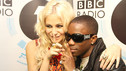 Tinchy Stryder and Pixie Lott backstage at the Teen Awards