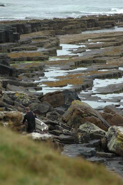 Shane Oliver walks in. What a treat to have the Sydney charger back in our water. Pic: Jay Sept 06