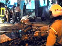 Scene of the Nugegoda bomb blast