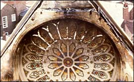 The Rose Window after the fire