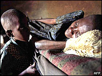 एड्स की शिकार एक महिला