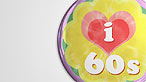 Badge saying I love the 1960s