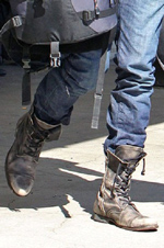 man wearing boots