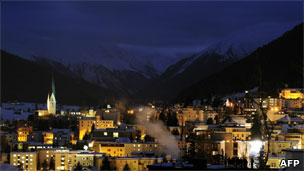 Davos at night