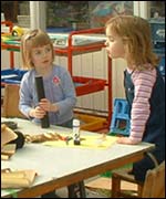 Playing at Whitnash Nursery 