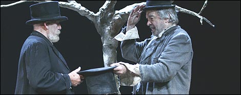 Dobie and Laurenson on stage (photo: Nobby Clark)