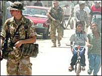 Tropas americanas em Bagdá