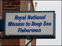 Fishermen's Mission sign at North Shields