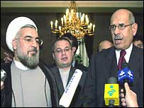 Hasan Rovhani Muhammed Ali Baradey'le