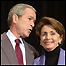 O presidente George W. Bush e a presidente do Congresso, Nancy Pelosi