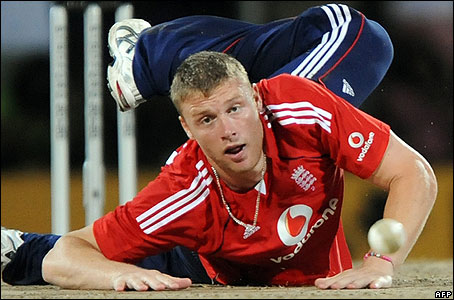Andrew Flintoff in action