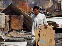 سنیچر کے روز نجف کے ایک بازار کا منظر