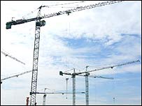 Cranes above the Shires extension