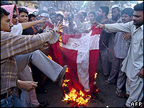 ڈنمارک کے خلاف احتجاج