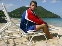 Plunkett on the beach