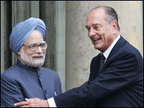 मनमोहन सिंह और ज़ॉक शिराक