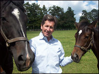 John Warren with some of his horses
