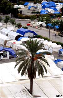 مخالفان دولت لبنان در مرکز شهر بیروت