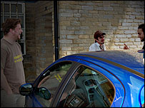 Tom, Richard and Daniel in car park