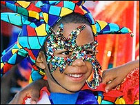 A boy enjoying the Caribbean Carnival