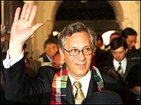 O novo presidente da Bolívia, Eduardo Rodriguez