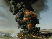 oleoduto incendiado no Iraque