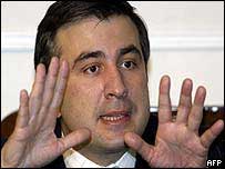 O presidente da Geórgia, Mikhail Saakashvili 