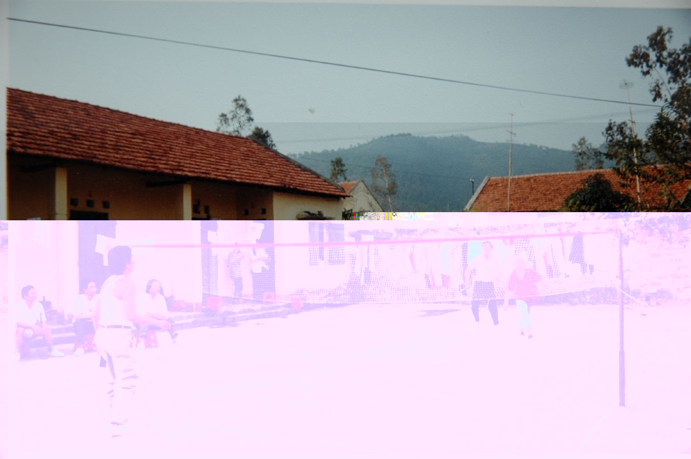 me playing badminton in a teacher training college, Quang Ninh