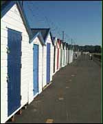 Paignton beach huts