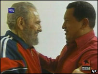 Fidel Castro e Hugo Chávez (foto de arquivo)