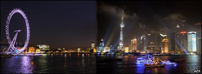 London and Shanghai side by side