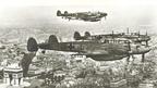 Messerschmitt Me 110s fly over the Arc de Triomphe in Paris, 1940.