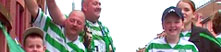 Image of Celtic supporters in Glasgow