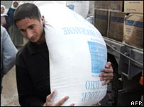 حمل کمک های سازمان ملل در غزه