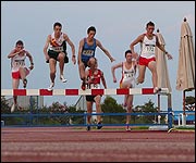 Lee Garland won bronze in the steeplechase.