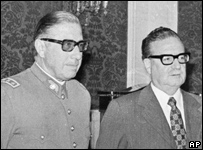 Augusto Pinochet e Salvador Allende